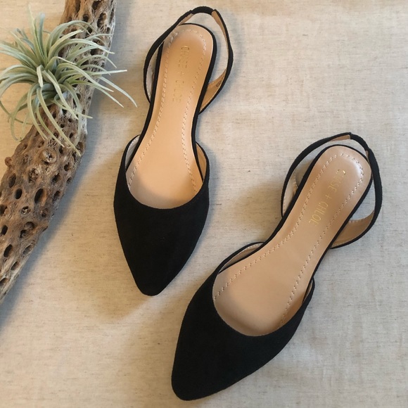 Chase + Chloe Shoes - NWOT Chase + Chloe Black Slingback Flats sz 7